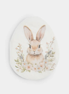 Салфетки бумажные, 33х23 см, 20 шт, бежевые, Яйцо, Кролик в цветах, Flower Rabbit ANNA LAFARG ANLAF-WUH2